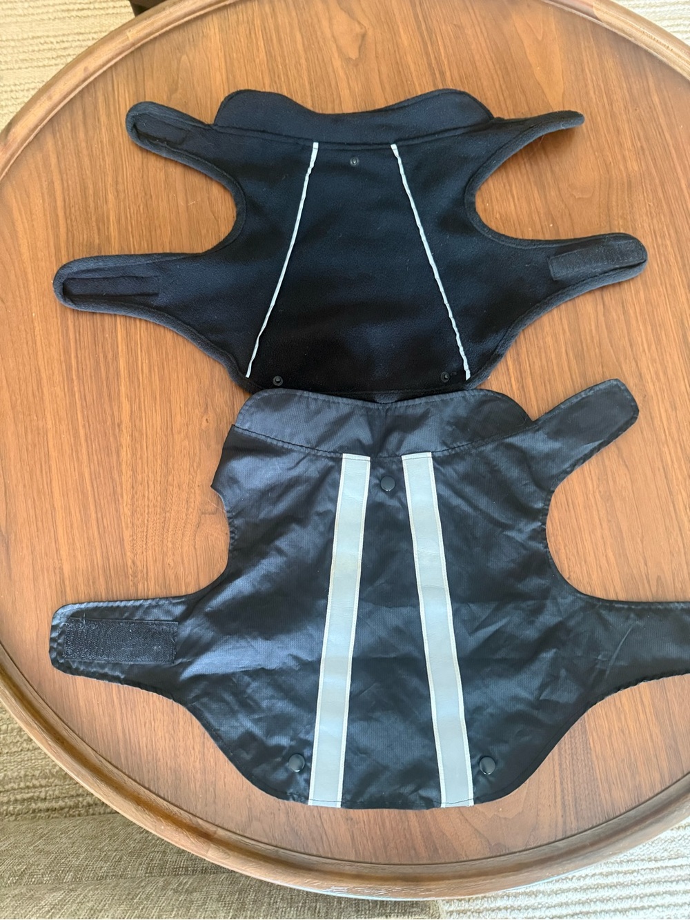 Top Paw 2-in-1 Reflective Dog Coat Fleece Jacket Black Medium